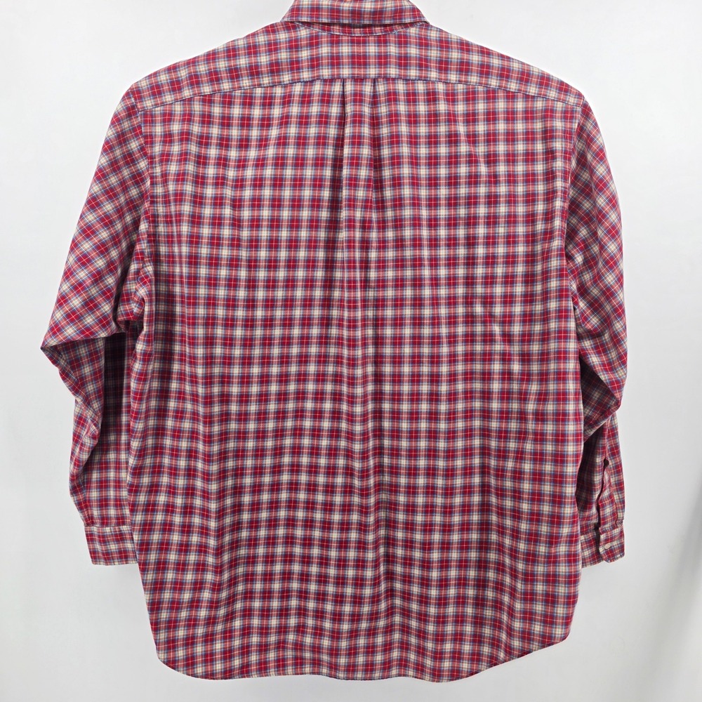 Ralph Lauren Button Down Mens XXL Heritage Plaid Cotton Blake Red Casual Vintage - Picture 3 of 9